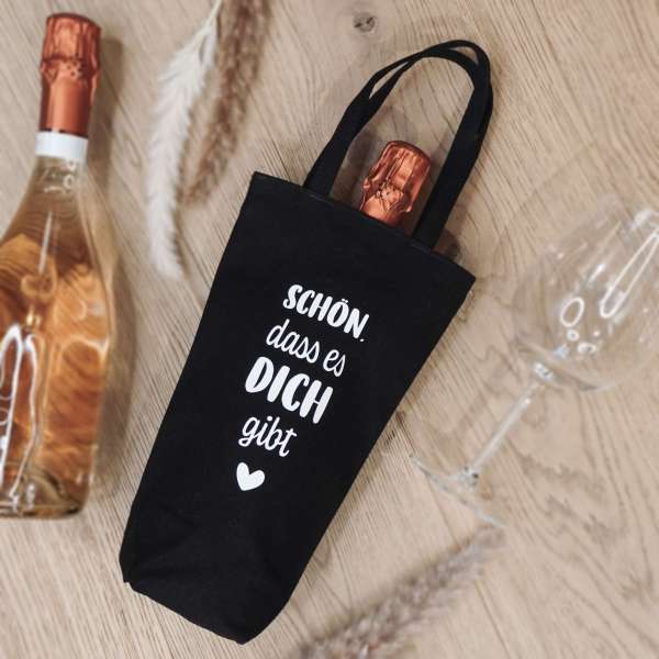Unsere stylischen Baumwoll-Flaschentaschen sind perfekt für Weinflaschen, Champagner oder andere Getränke, sind sie ein praktisches Accessoire für jeden Anlass.
