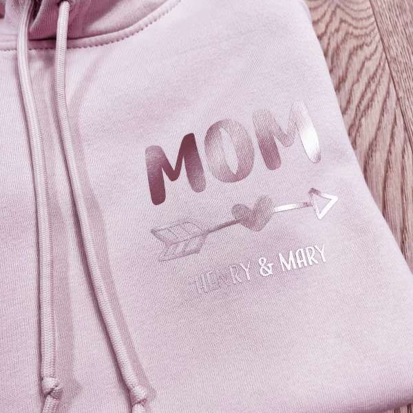 Unser Hoodie "Mom" personalisiert mit den Namen der Kinder ist das perfekte Geschenk für jede Mama!